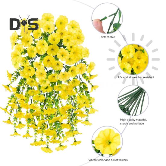 Groene petunia kunstplant met paarse bloemen 50 cm - kunstplanten-nepplanten hangplanten - online kopen? | Korting tot 54