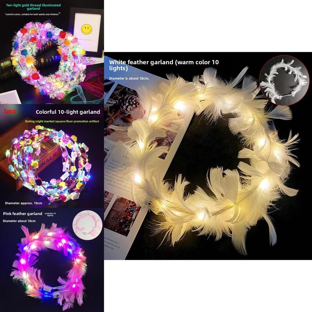 Led Light Flower Hair Accessory For Brides And Party Decorations Suitable For All Ages