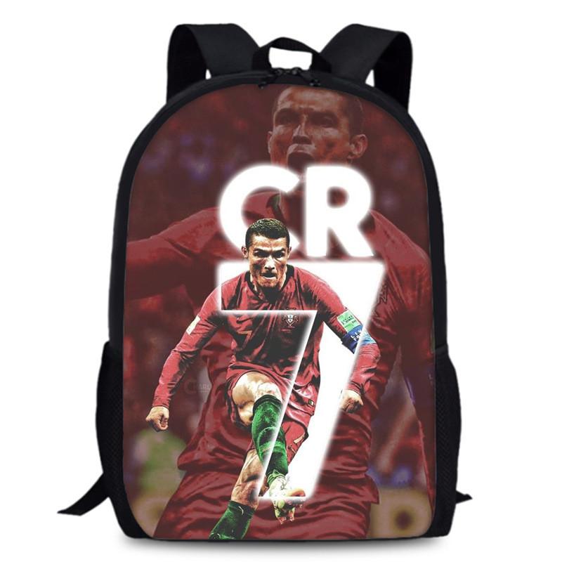 

Cristiano Ronaldo 15in Oxford Backpack Large Capacity School Bag Travel Sports Style 11