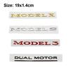Metal ABS Car Styling Trunk Rear Tail Body Side Badge Sticker for Tesla Model 3 S X Y DUAL MOTOR Emblem Exterior Accessories