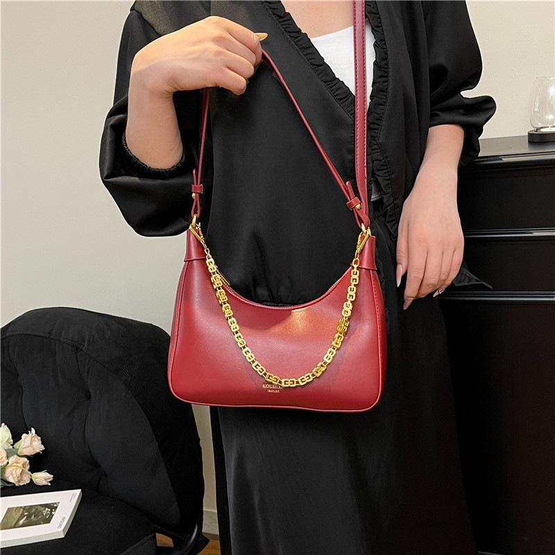 Single-shoulder Crossbody Bag, Women's Small Bag, Summer Niche Chain Crescent-shaped Underarm Bag