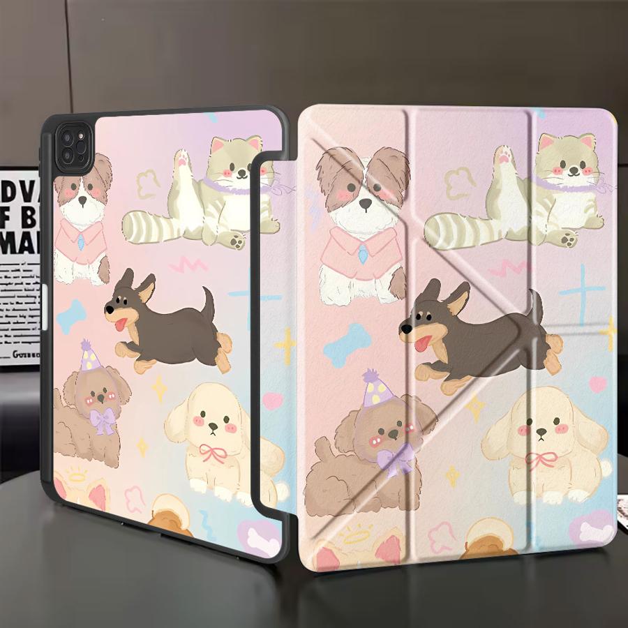 

Много щенков Милый Держатель Чехол для Планшета Для iPad Mini 6 7 Pro 11-го 10-го 9-го 8-го 7-го 12.9-дюймового Pro 2025 Air 4 5 M3 M2 1 2 M4 iPad Mini 7 8.3