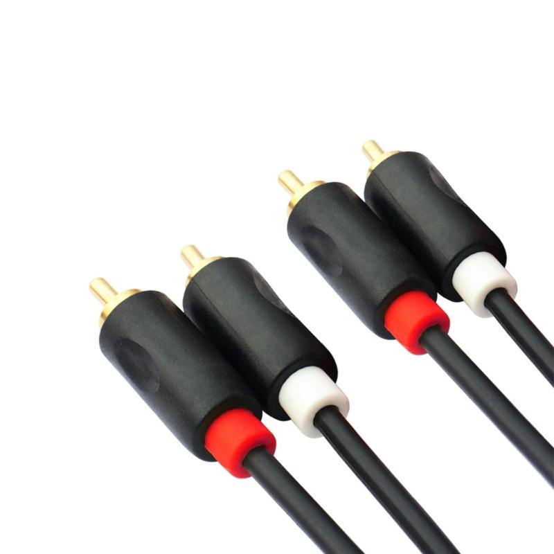 2RCA To 2 RCA Male To Male Audio Cable Gold-Plated RCA Audio Cable for Home Theater DVD TV Amplifier CD Soundbox