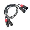 Professional Double Male To Female Microphone Cable For Studio Recording And Live Performances With Braided Jackets