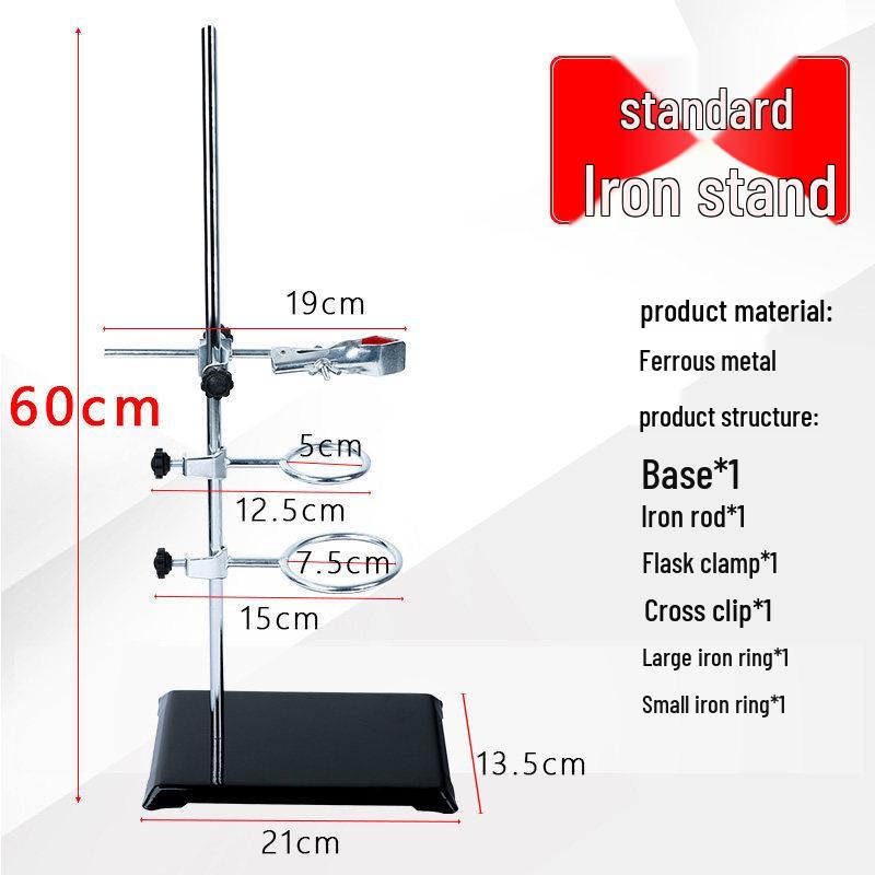 Large Stainless Steel Laboratory Iron Stand with Cross Clamp and Butterfly Clamp