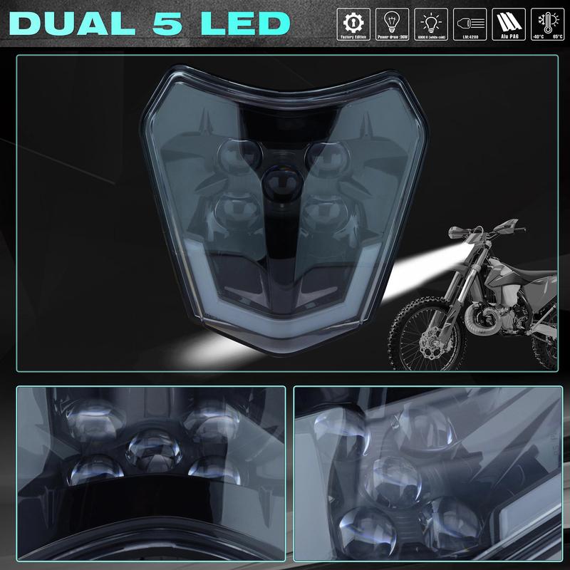 MCHMFG Motorcycle New LED Headlight Headlamp For KTM LDE FOR KTM EXC EXCF SX SXF XC XCF XCW XCFW 125 150 250 300 350 450 530