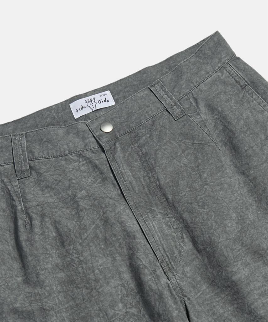 FIDO DIDO Vintage Washing Cargo Bermuda Pants Charcoal