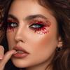 10Pairs Halloween Tattoo Stickers Black Temporary Tattoos Eye Corner Sticker For Halloween Makeup Realistic Face Tattoo Body