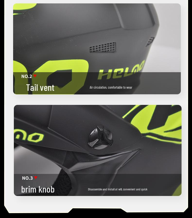 DOT Approved Full-Face Off-Road Motorcycle Helmet - Speed Reduction Safety