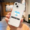 Argentina Soccer 10 Clothing Transparent Phone Case For iPhone 18 14 13 12 Mini 11 Pro Max XS X XR SE 7 8 Plus Straight Edge Cover