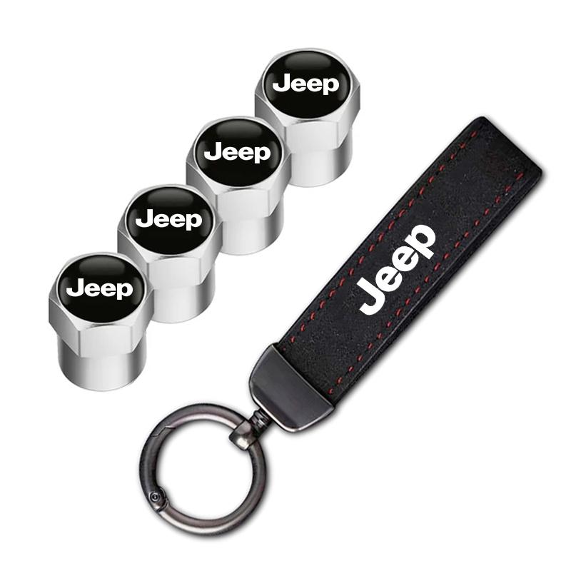 Cup Holders Car Tire Wheel Valve Caps Cover/Car Key Chain Ring Keychain For Jeep Wrangler Grand Cherokee Avenger Compass Wagonee