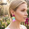 Acrylic Earrings Easter Bunny for Women Glittery and Colorful Rabbit