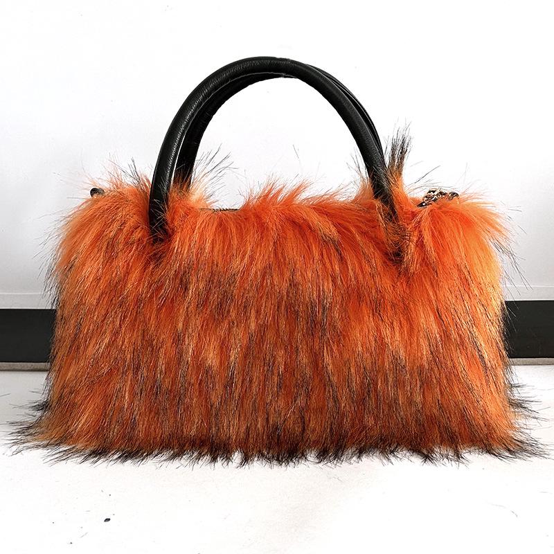 2025 Fall/Winter Women's Plush Faux Fur Crossbody Shoulder Bag