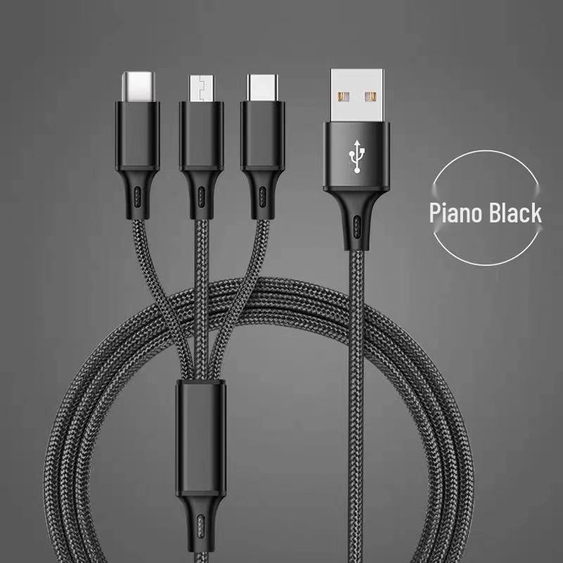 Universal 3-in-1 Fast Charging Cable: Compatible with Apple, Android, and Type-C Devices