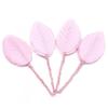 40Pcs Nylon Artificial Silk Rose Leaves Single Leaf Wired Stem Artificial Green Leaves DIY Crafts Floral Decoration Leaf
