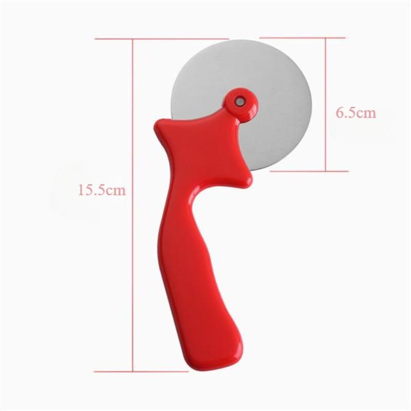 

Stainless Steel Cutter Pizza Knife Cake Tools Pizza Wheels Scissors Pies Waffles Dough Cookies червоний