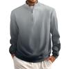 Men's Short Zip Pullover Turtleneck Long Sleeve Top