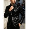 Men Sequined Slim Fit Blazer Nightclub Party Performance Formal Suit Jacket