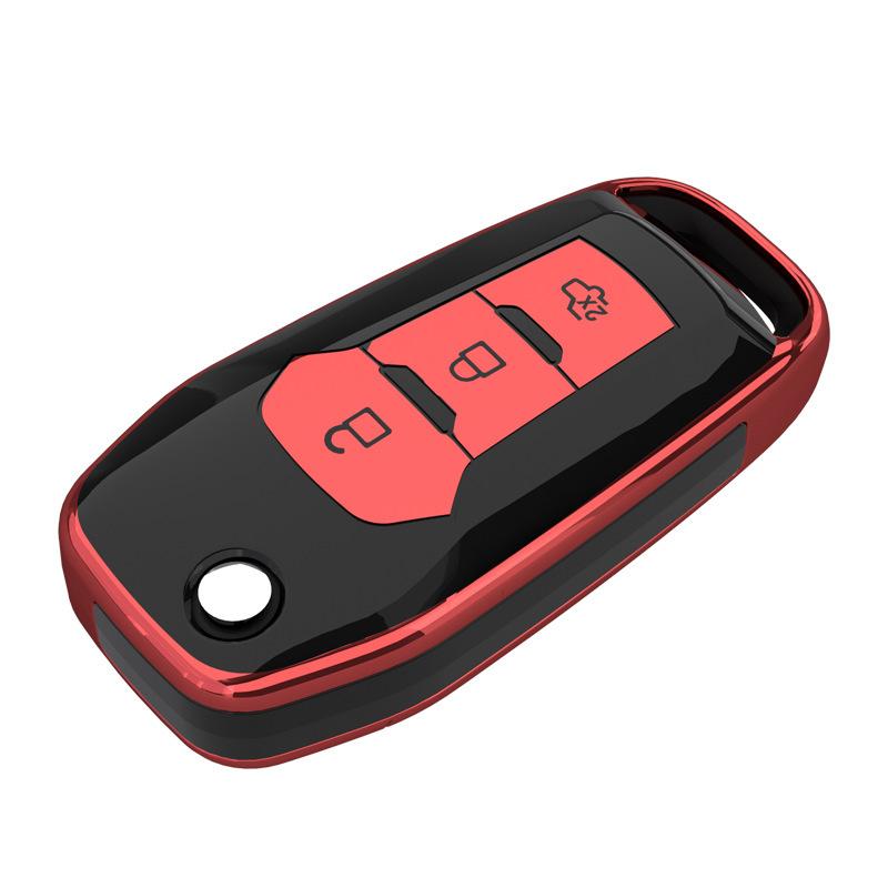 

Hight quality PC+TPU Key case protective shell cover for Ford F-150 Eage C-MAX mondeo ecosport Expedition Focus fiesta Car Key H (Red,one outer skin) красный