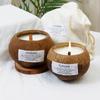 Coconut Shell Aromatherapy Candle with Essential Oil Incense Burner and Plant Wax Scented Candle Gift Set