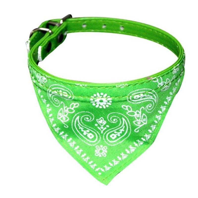 Sciarpa Bandana Collare Bandana Regolabile per Cane Cucciolo Gatto Bandana Triangolare Stampa PU Carino