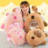 Capybara Plush Snack Bag Zipper Design Toy with 46087 Soft Stuffed Pad with Mini Capybara Dolls