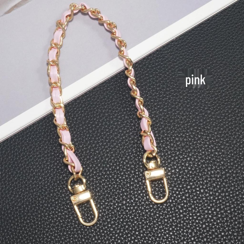 Summer Leather Crossbody Chain Strap for Backpacks and Bags - DIY Shoulder Strap & Metal Lanyard