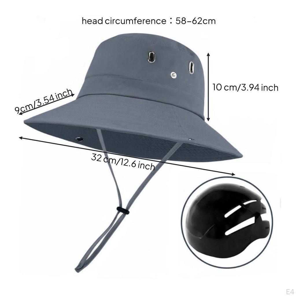 Wide Brim Fisherman Hat UPF 50+ ImpactResistant EN1078 Certified Outdoor
