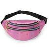 New Arrival Pu Leather Geometric Pattern Chest Bags For Girls Boys Laser Water-Repellent Sports Waist Pack Pocket Crossbody Bags