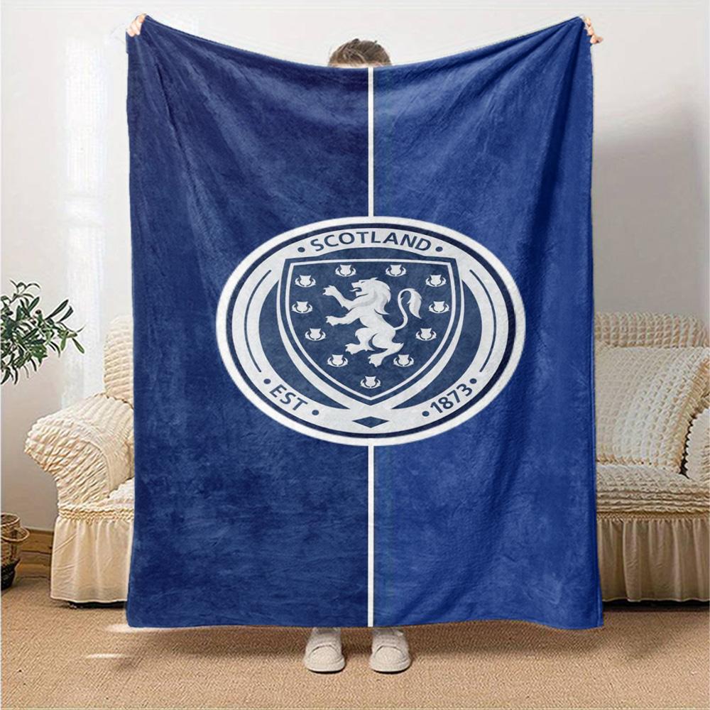 Scotland Print Flannel Blanket High Quality Warm Comfortable Cover for All Seasons Perfect for Gifts Home Decor