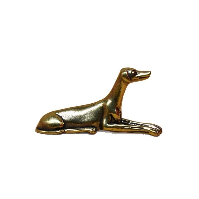 Brass Dog Small Ornament Chinese Zodiac Exquisite Figurine Creative Tea Pet Desktop Decor for Office Desk Use