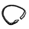 Accessories, Men'S Stainless Steel Square Pearl Bracelet, Creative Personality Trend Titanium Steel Hip Hop Jewelry