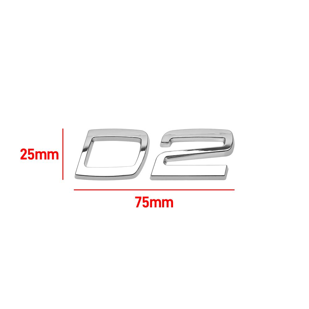 3D ABS Buchstaben Aufkleber für Für Volvo D2 D3 D4 D5 D6 D7 D8 Auto Heckklappe Heckklappe Seitenkotflügel Abzeichen Emblem Aufkleber Dekoration