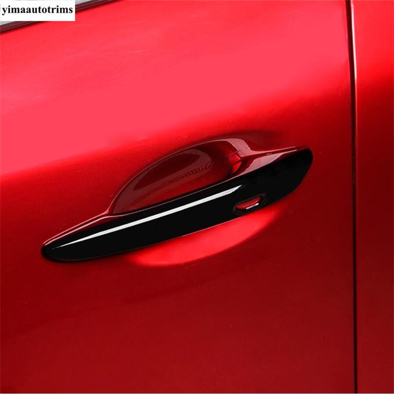 Car Outer Door Handle Frame Panel Cover Trim For Mazda CX-70 CX-80 CX-90 2025 2026 ABS Chrome / Black / Carbon Fiber Accessories