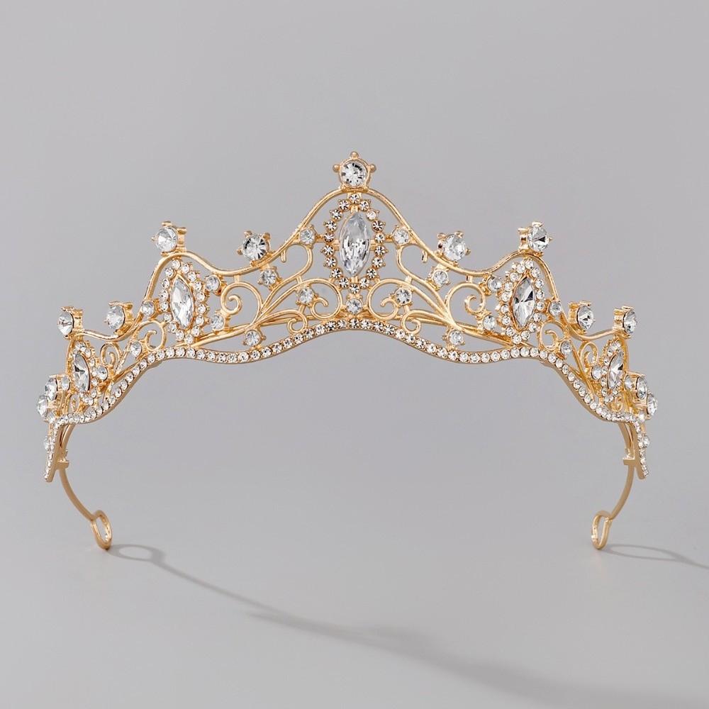 Baroque Queen Princess Crown Rhinestone Prom Jewelry New Crystal Tiara  Wedding Party