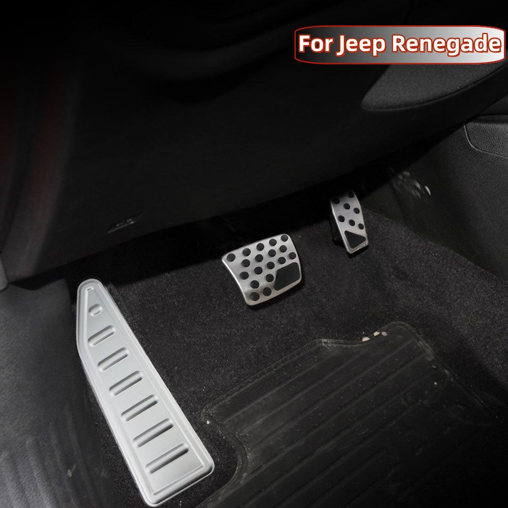 Car Pedals Accelerator Gas Brake Foot Rest Pedal Protective Cover for Jeep Renegade 2014 - 2025 LHD Parts Interior Accessories