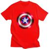 Handsome Captain America T Shirt Men Short Sleeves Cotton T-shirt Casual Shield Superhero Tees Fashion Tshirt
