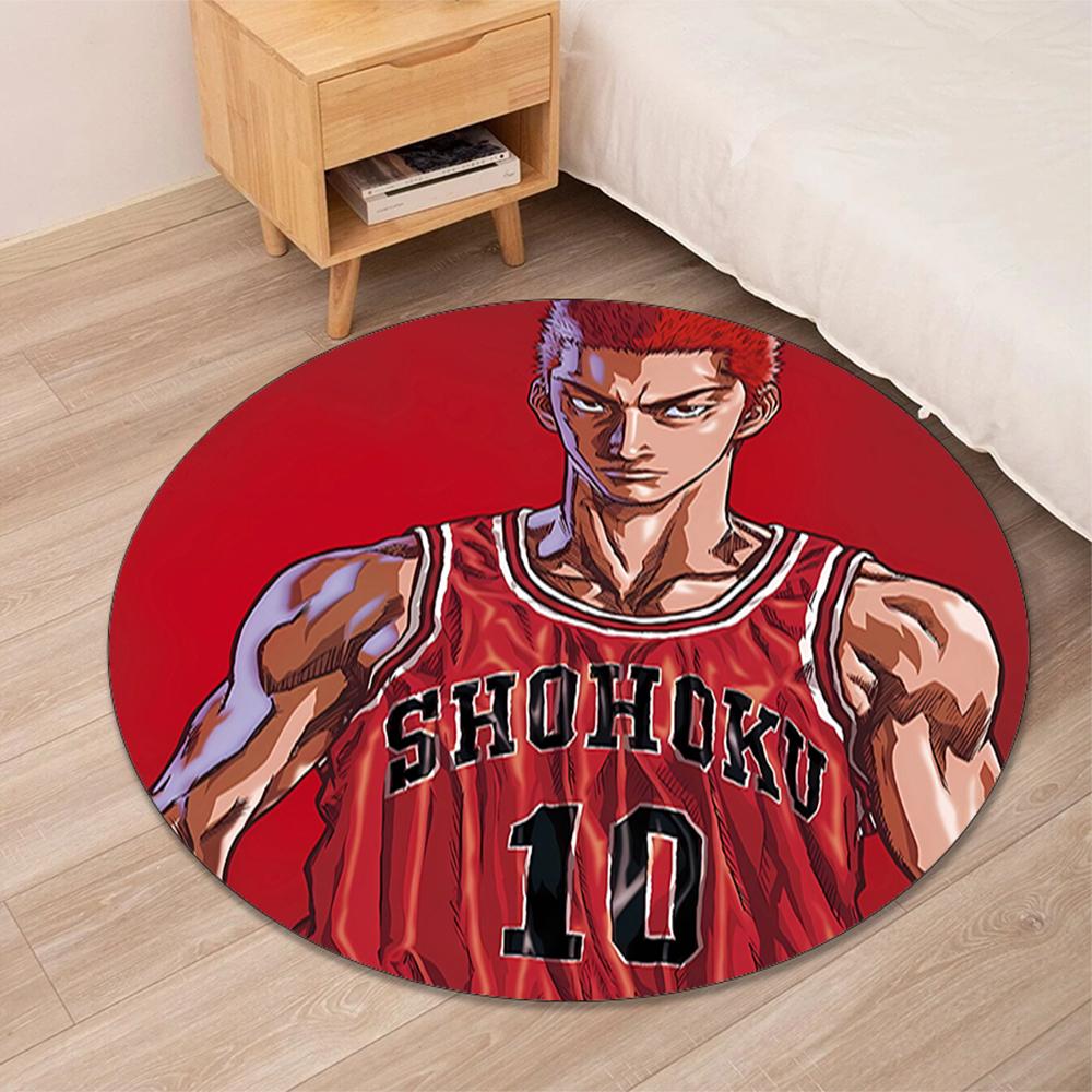 Slam Dunk Printed Round Rug Carpet Chair Rug Area Rug Entryway Doormats,for Office Chair Living Room Bedroom Kitchen Room.