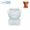 1-10PCS 3D Bear Silicone Ice Cube Mold Tray for Coffee Shop and Kitchen Chocolate Candy and Ice Cream Dessert Maker