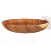 Acacia Wood Dinner Plates for Eating, Wooden Round Charcuterie Boards Serving Bowls for Food Dishes Cheese Dessert Salad