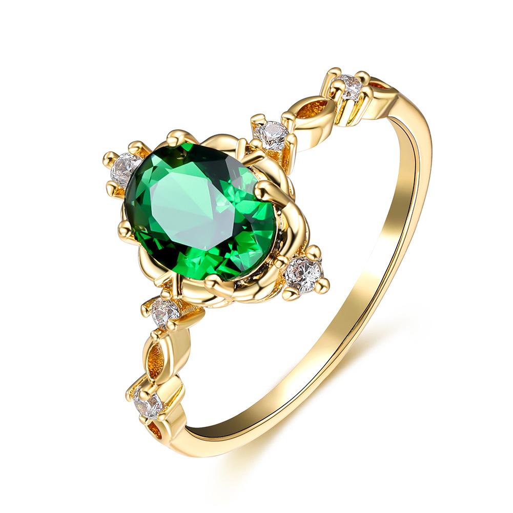 , Style, Fashionable Water Drop-shaped Inlaid Zircon Ring, Simple and Versatile New Ring.