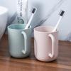 Large Capacity Plastic Toothbrush Holder Cup With Handle Modern Bathroom Mouthwash Cup For Home Hotel Travel Dormitory