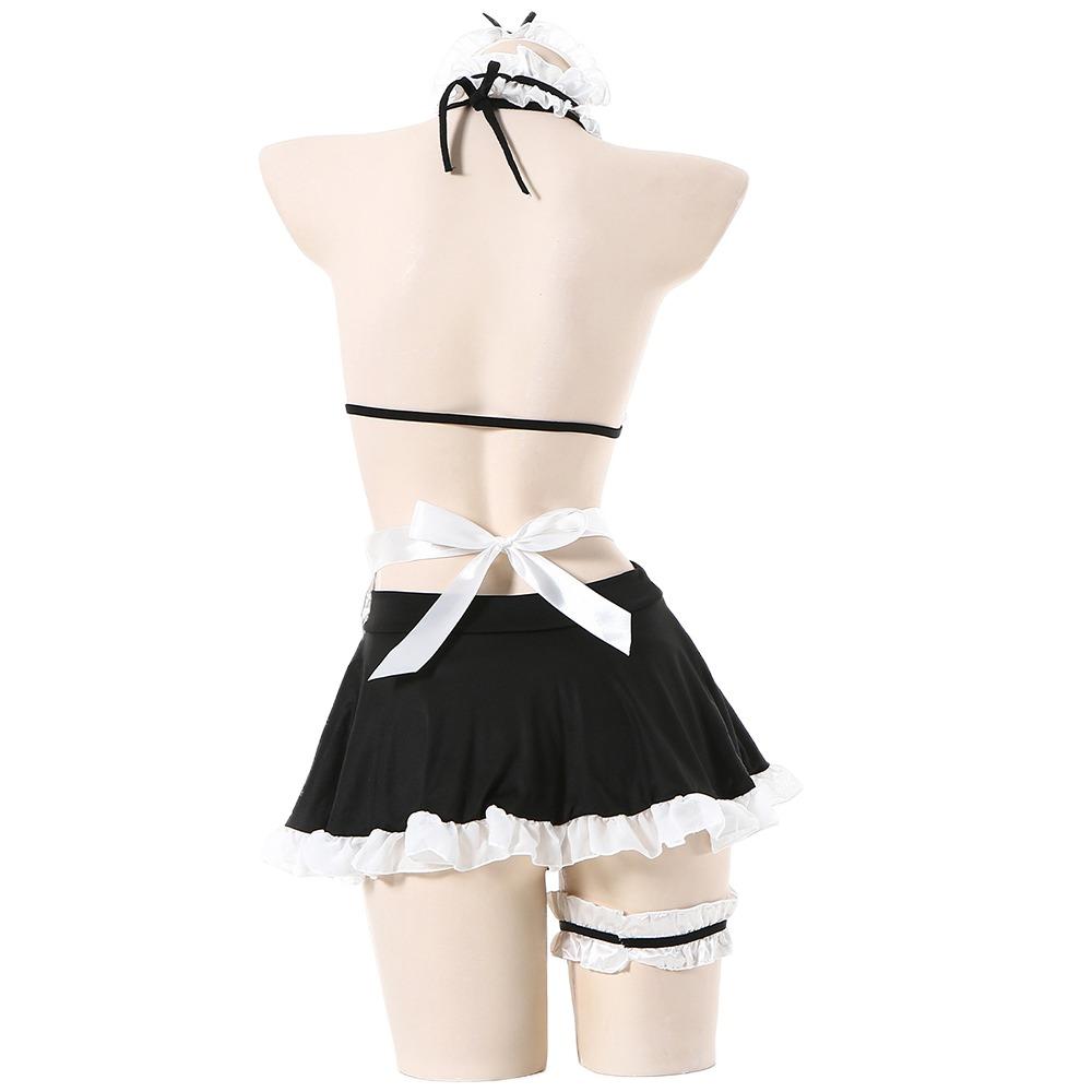 Anime Cosplay Costume Sexy Bikini Apron Suit Maid Uniform Lingerie Pool Party Role Play Swimwear