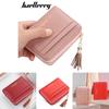 Womens Short Wallet Pu Leather Multicard Holder With Tassel Decoration For Daily Use