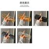 New European and American fashion frameless sunglasses women's large frame metal frame high-end men's sunglasses tide