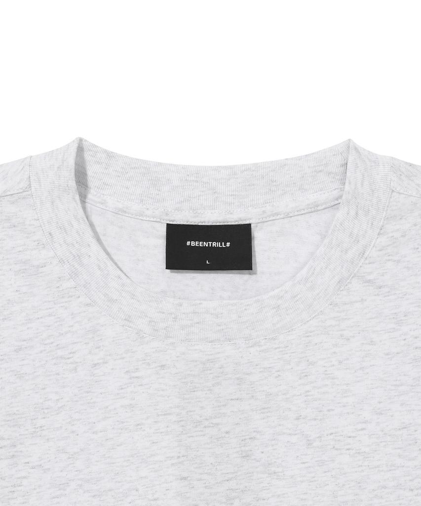 BEENTRILL B Daisy Hashtag T-Shirt (Ice Grey)