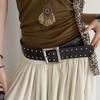 Punk Style Wide Women's Belt Designer Dress Jeans Belt Heavy-Duty Rivet Waist Belt  Streetwear