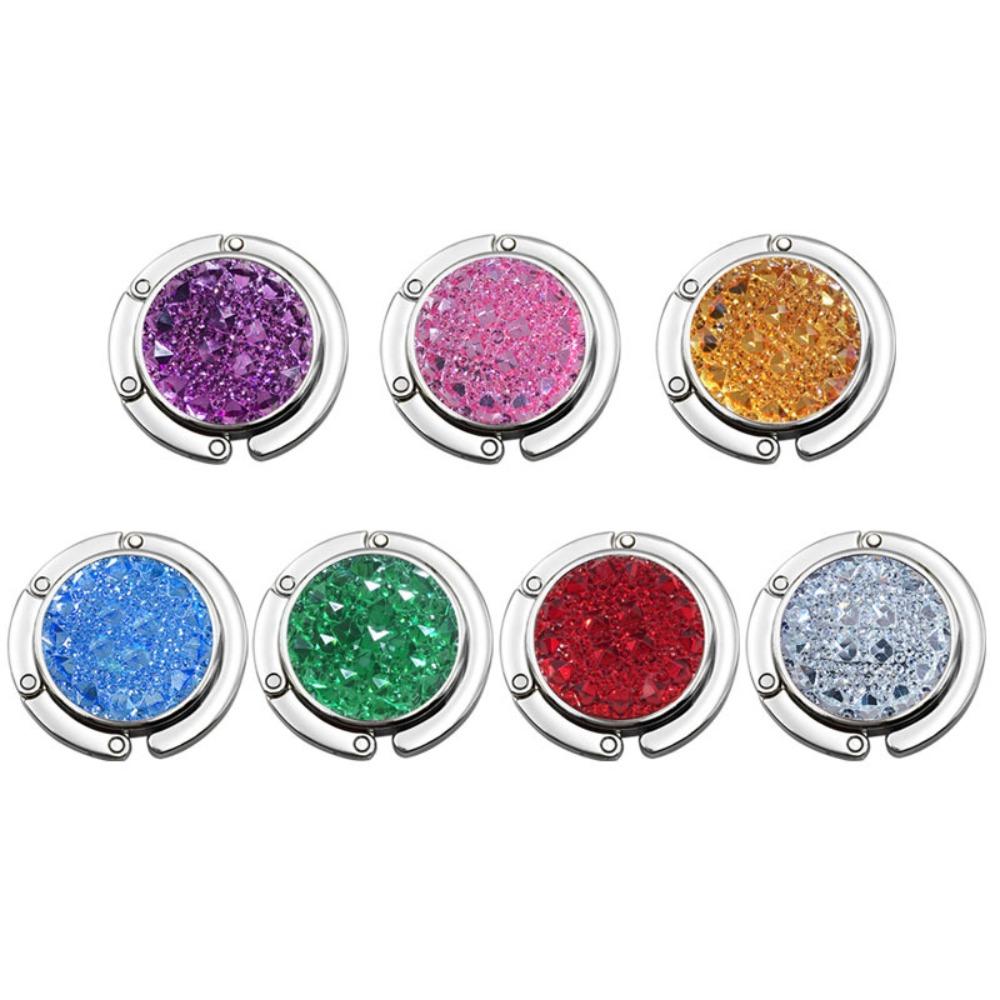 Round Bag Hook Holder Aluminum Alloy Handbag Hook Portable Folding Hook  Women