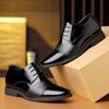 Invisible inner height increase men's shoes pointed bright leather patent leather business dress men's leather shoes leather wedding shoes new men's