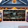 Grote Pennywise Clown horrorfilm-thema garagedeur banner - Halloween achtergrondmuur
